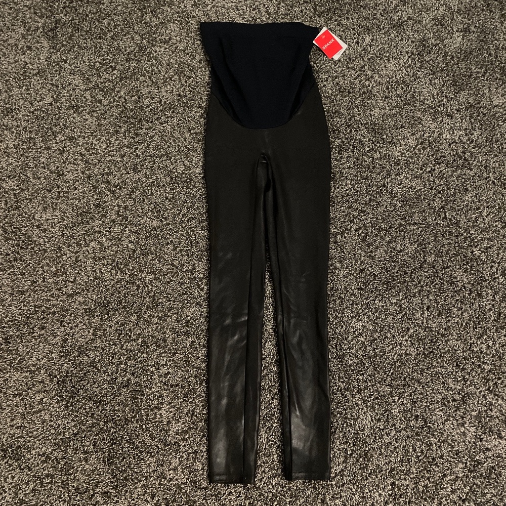 Spanx Maternity Faux leather leggings